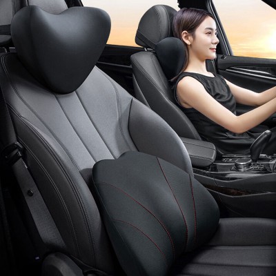 Car headrest cushion set