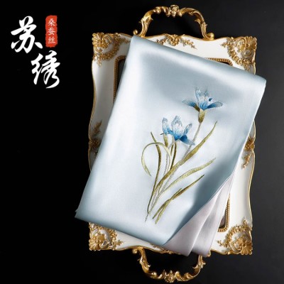 Suzhou embroidery silk scarf gift box
