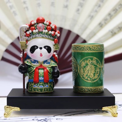 Chinese style Peking opera mask pen holder