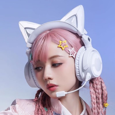 Cat ear headphones for girls