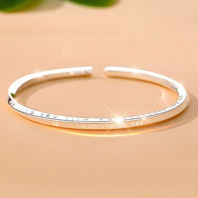 Mobius ring silver bracelet