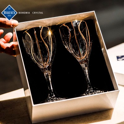 Czech BOHEMIA crystal wine glass