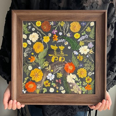 Double Happiness Everlasting Flower Photo Frame Customization