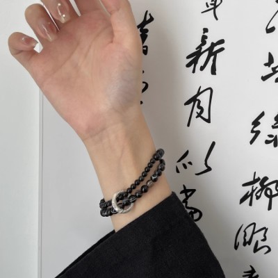 Obsidian Koi Peace Bracelet