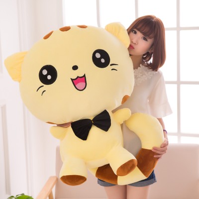 Cute big face cat plush doll