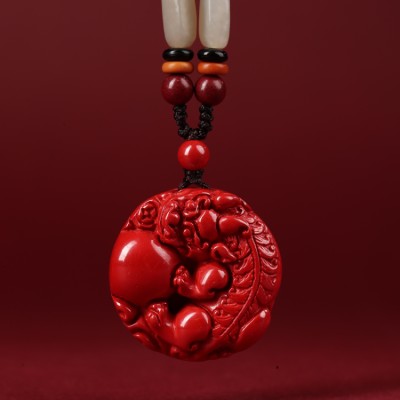Cinnabar Pixiu men's pendant