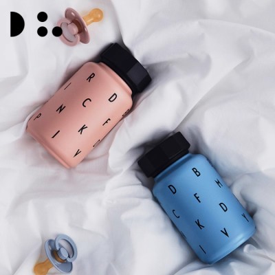 DesignLetters Children's Straw Thermos Cup