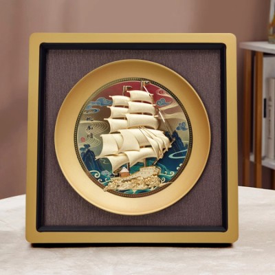 Smooth sailing gold leaf painting