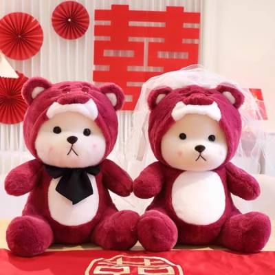 Wedding bear couple doll