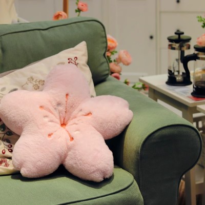 Girly pink cherry blossom pillow