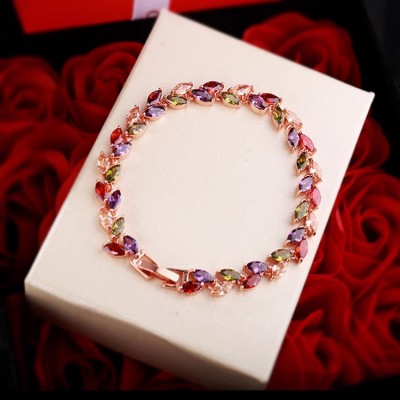 Rainbow Zirconia Alloy Bracelet