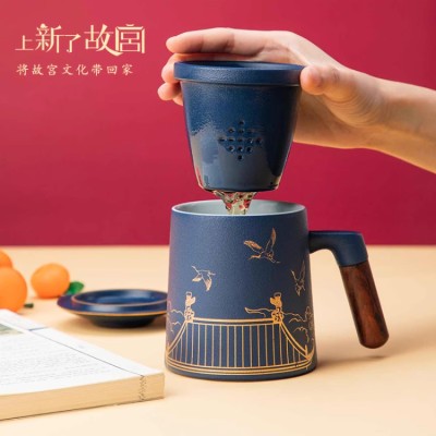 Forbidden City Blue Sea Tea Cup