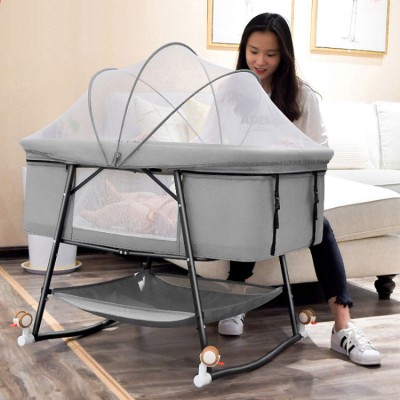 Portable foldable baby bed