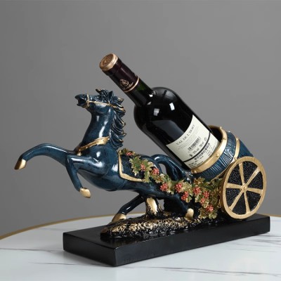 Lucky Horse-drawn Cart Wine Rack