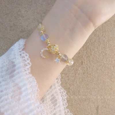 Natural Grey Moonstone Bracelet