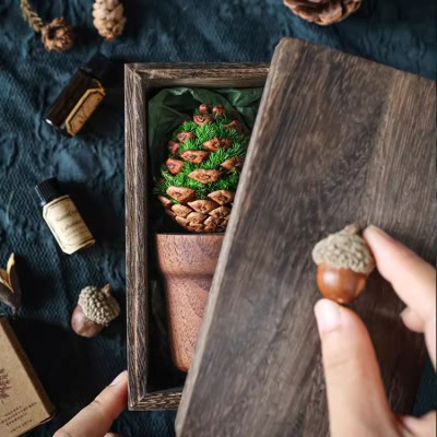Everlasting Moss Pine Cone Aromatherapy Ornaments