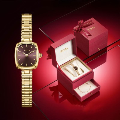 Fiyta ladies vintage small gold watch