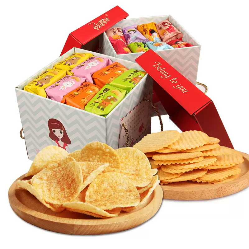 potato chips snacks gift pack whole box