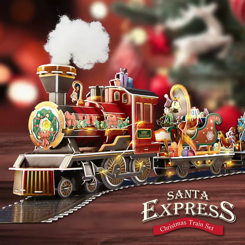 Christmas train assembly model