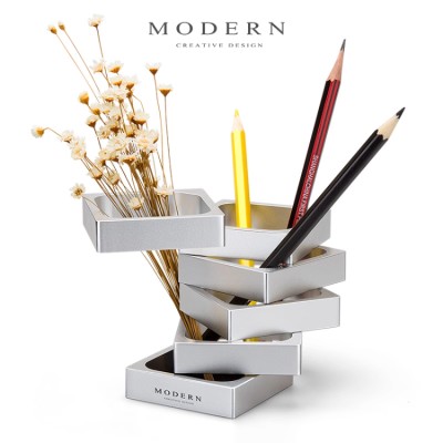 Modern creative metal pen holder
