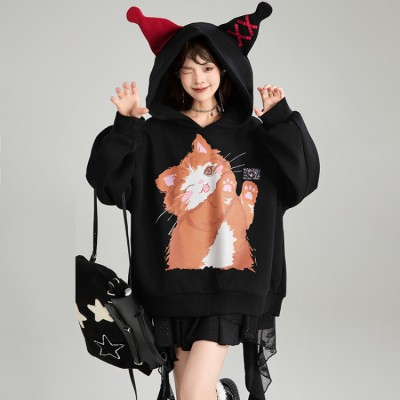 Girls clown hooded sweatshirt
