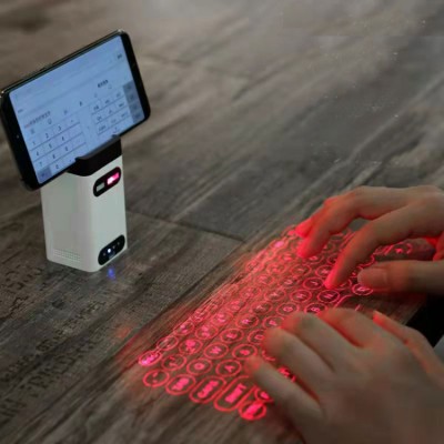 Laser projection virtual keyboard