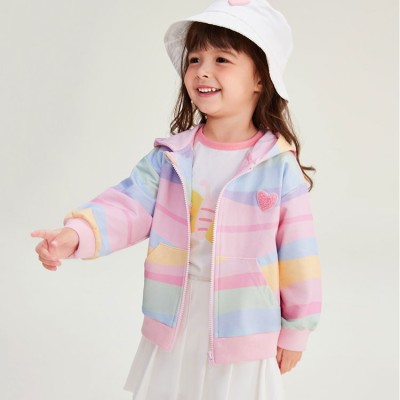 Girls Rainbow Stripe Jacket