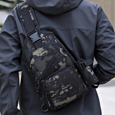 Trendy men's camouflage casual messenger bag