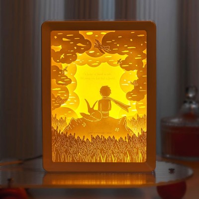 The Little Prince Sunset 3D Paper Sculpture Lamp