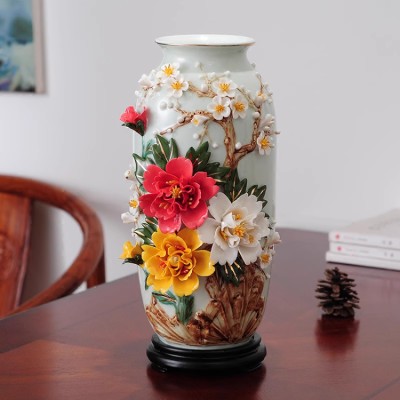 Jingdezhen Chinese Peony Vase