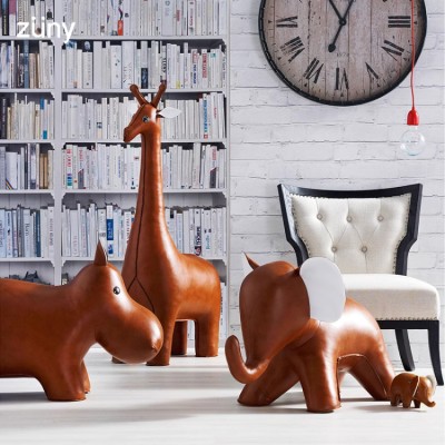 Creative animal leather stool