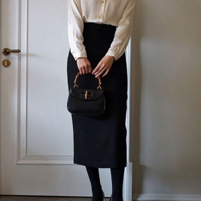 Chings wool high waist hip skirt