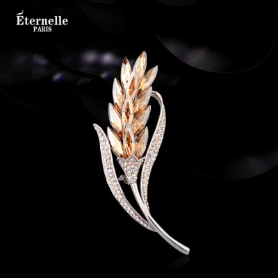 French eternelle wheat ear brooch