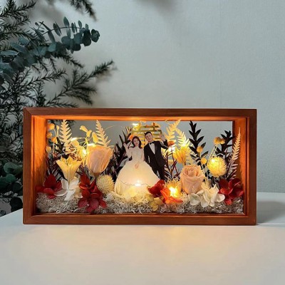 Preserved Flower Glass Photo Frame Customization