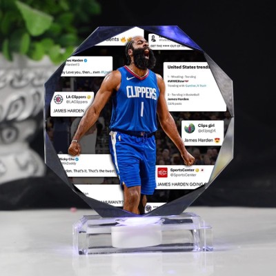 NBA star crystal trophy customization