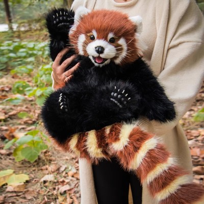 Super realistic red panda plush doll