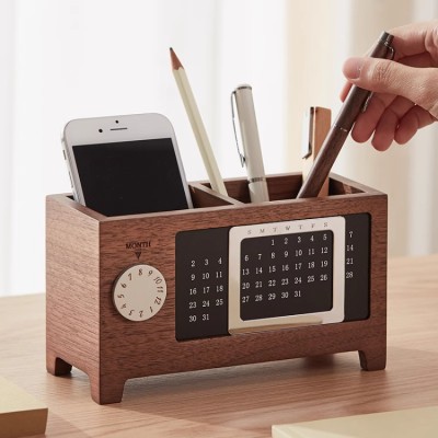 Multifunctional calendar pen holder