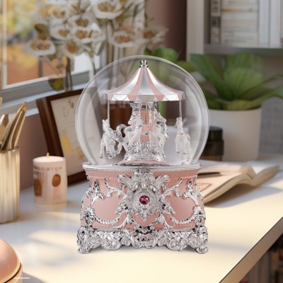 Crystal Carousel Music Box