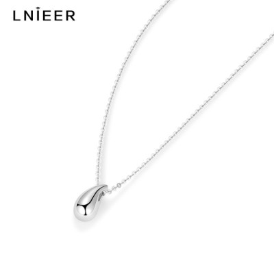 Simple Water Drop Sterling Silver Necklace