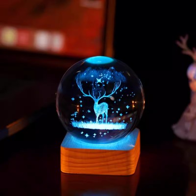 Glowing Elk Crystal Ball