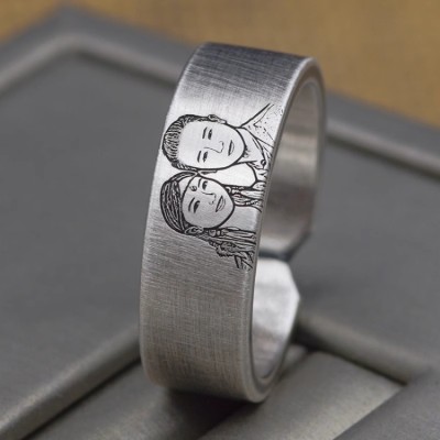 Photo Engraving Ring Customization