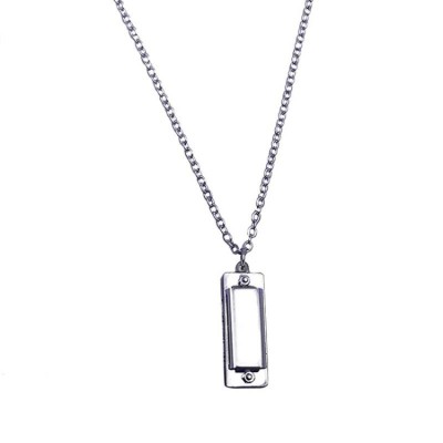Blowing harmonica necklace