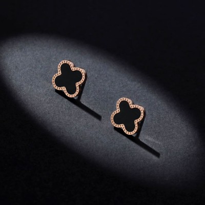 Lucky four-leaf clover earrings