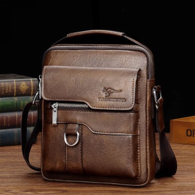 Men's genuine leather business shoulder bag