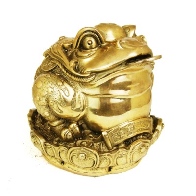 Pure copper fortune-attracting golden toad ornament