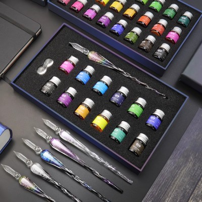 Starry Sky Crystal Glass Pen Gift Box