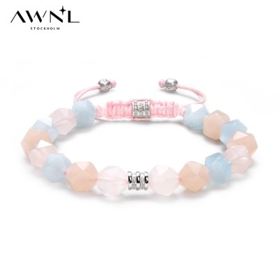 AWNL Rose Quartz Aquamarine Bracelet