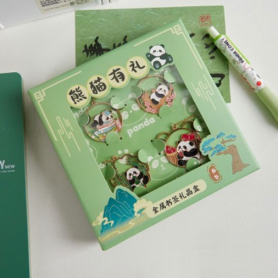 Cute Panda Metal Bookmark
