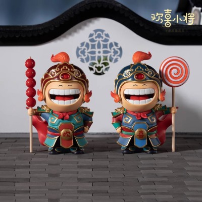 Chinese style Q version door god figurine