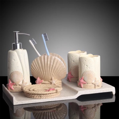 Creative shell bathroom five-piece set